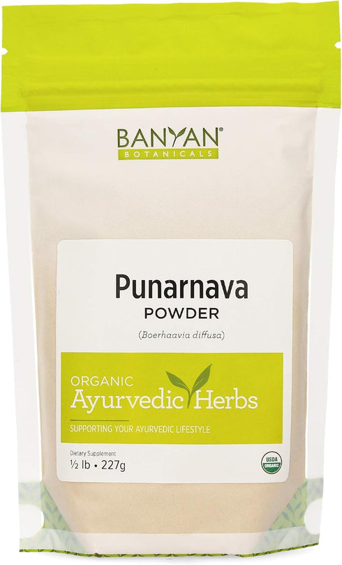 Banyan Botanicals Organic Punarnava Powder – Boerhavia diffusa for Weight Management, Liver & Kidney Support, 1/2 lb,