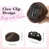 REECHO 2 PCS Mini Claw Clip Hair Bun Extensions HB001 Wig Accessory Updo Hairpieces for Women Girls (Pack of 2-3" Dark