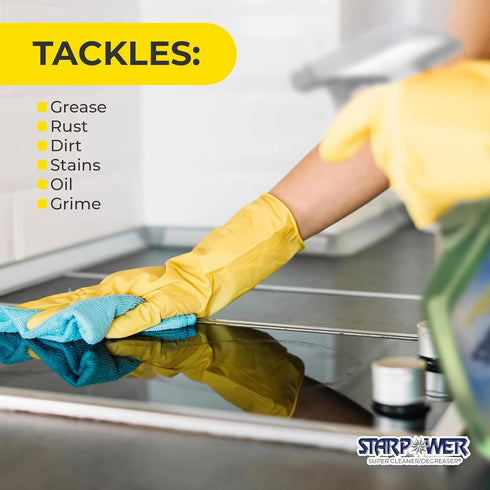 STARPOWER SUPER CLEANER/DEGREASER 24 STARPOWER Heavy Duty All Purpose Multi Surface Grease, Oil, Grime Remover, Ounces