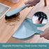 Oxxggkao Set Broom & Pan Compact, Nesting Design, Portable Tool, Ideal for Small Spills, Desk & Home Tasks