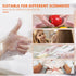 100 Pcs Disposable Plastic Gloves - Food Handling Service Gloves for Cooking, Kitchen Cleaning, and Food Prep