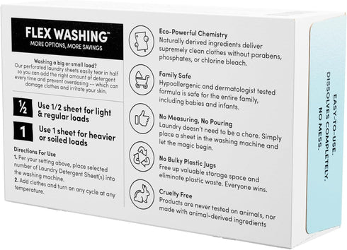Clean Revolution Laundry Detergent Sheets, 50 Sheets, 100 Loads, Fresh Linen, Septic Safe, USA Produced