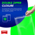 3-Gallon Double Zipper Jumbo Bags, 25 Count, 16x18, Heavy Duty Storage Bags for Baby Items, Snacks, Meat