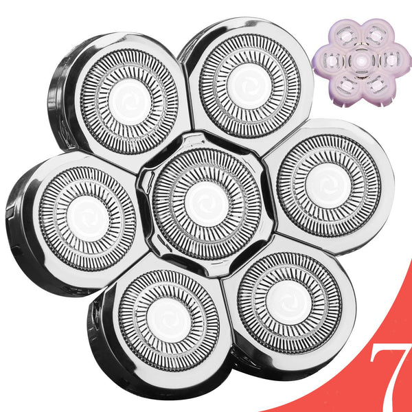 Universal 7 Blades Head Shaver Replacement Heads, Compatible with Many Electric Shaver Brands for Bald Men