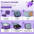 Nail Polish Organizer Case - Purple Three Layer Storage Bag with Adjustable Dividers Holds 84 Bottles Nail Polish Nail