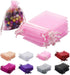 100PCS Pink Organza Bags, 2x3 Inch Sheer Drawstring Gift Pouches for Jewelry, Wedding, Party, Christmas Favor
