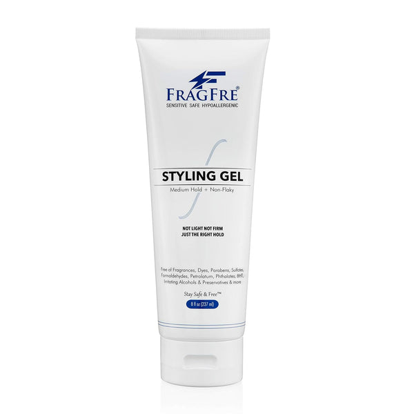 Styling Gel Fragrance Free, 8 oz, Medium Hold for Sensitive Skin, Vegan, Gluten Free