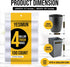 Small Trash Bags, 4 Gallon, 100 Count, White, Unscented, Thickened & Strong Liners for Kitchen Office