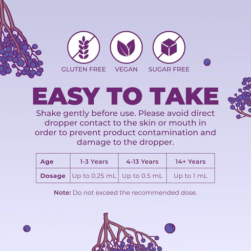 Immune 1 Oz MARYRUTH'S Elderberry Liquid Drops for Adults & Kids | Support | Antioxidant | Overall Wellness | Elder