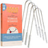 MasterMedi Tongue Cleaner Dental Kit - Surgical Grade Stainless Steel Tongue Scraper Brush - Family Pack (4 pcs) to