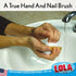 Lola Products Hand & Nail Brush | Heavy Duty Dual Sided, Soft & Stiff, Solid Wood, Cleans Hands & Fingernails