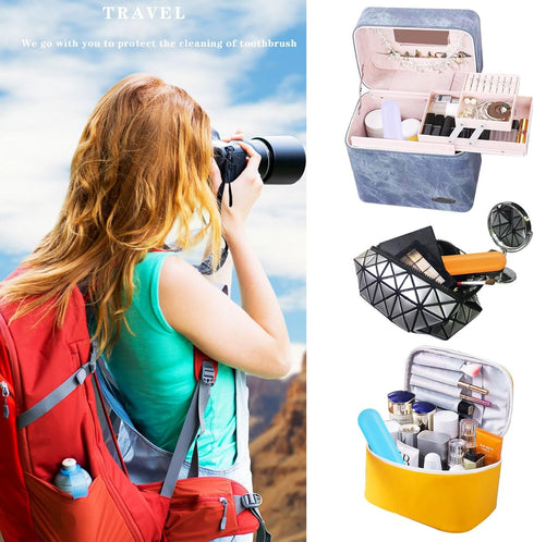 20PCS Portable Toothbrush Case Set - Breathable Holder, Dust-proof Storage, Mixed Color for Daily and Travel Use