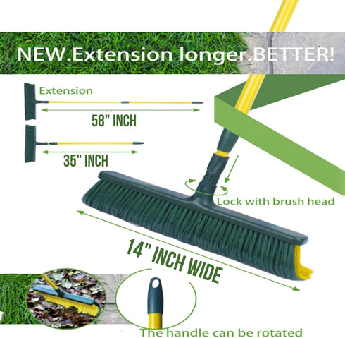 Artificial Grass Turf Broom - Astroturf Rake/Brush, Great Carpet Rake & Groomer (CURVED BRISTLE)