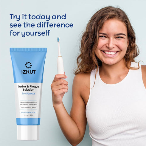 Plaque & Tartar Remover Toothpaste for Teeth: Removes Plaque & Controls Tartar Build-up - Long-Lasting Fresh Breath