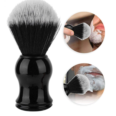 Shaving Brush with Wood Handle - Barber Cleaning Hairbrush Neck Duster for Salon and Home
