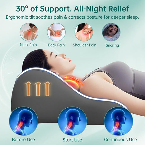 KUYOVORA Memory Foam Wedge Pillow Intimacy Couples Pillow, Pregnant Ergonomic Contoured Position Pillow for Sleeping