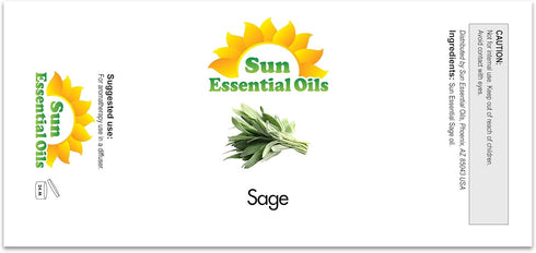 Sun Essential Oils 4oz - Sage Essential Oil - 4 Fluid Ounces