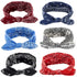 Yeshan Boho Bow Headbands for Women, Vintage Paisley Bandana Flower Printed Hairband, Pack of 6