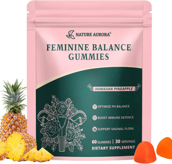 Nature Aurora Premium Feminine Balance Gummies - Women's pH Balance & Vaginal Probiotics Support