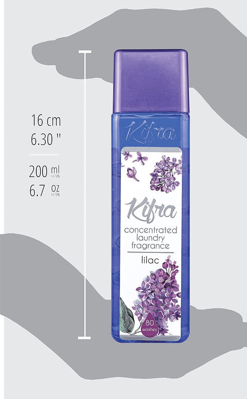 KIFRA Lilac Concentrated Laundry Fragrance 6.76 Fl Oz 200ml - 80 Washing Cycles.