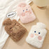 VERVEIO 1L Plush Hot Water Bottle with Soft Cover, Reusable Hot Water Bag for Pain Relief, Cramps & Warm Comfort