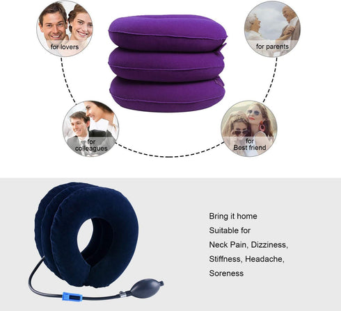 Cervical Neck Traction Device, Inflatable Neck Stretcher for Chronic Neck & Shoulder Pain Relief, Neck Brace
