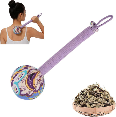 Manual Massage Hammer, Mugwort Massage Hammer, Handheld Body Percussion Tool for Back
