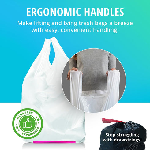 Hippo Sak Kitchen Trash Bags, 13 Gallon, 45 Count with Handles