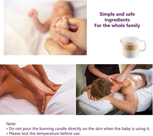 MELONY Soy Massage Oil Candle - Horeysuckle Galbanum, 2.82 OZ / 80G - Perfect Intensive Skin Treatment Candle with