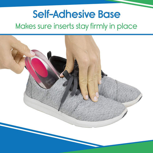 ViveSole Heel Cups for Heel Pain Relief - 3 Pairs Gel Cushion Inserts for Heel Spur, Achilles Tendonitis, Plantar