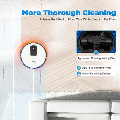 TOWIUOA 1200mah 10000rpm 4 Floor Cleaner Machine, Electric Mop Electric Floor Cleaner with Gears Long Endurance