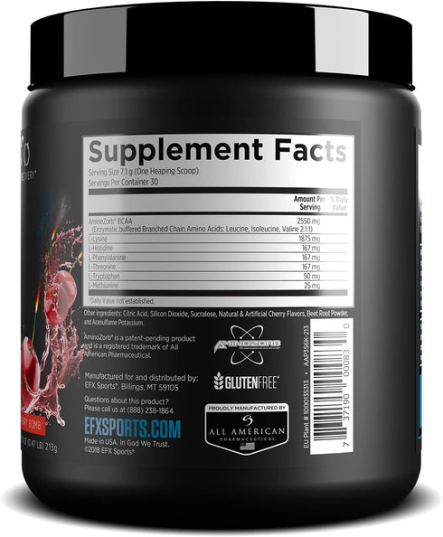 EFX Sports Training Ground EAA | Essential Amino Acids Supplement | 40 Servings (Cherry Bomb)