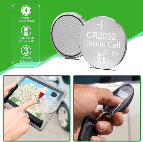 100 Pack CR2032 Batteries, 3V Lithium Battery for Key Fob, Compatible with Apple AirTag