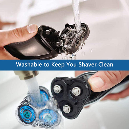HQ8 Replacement Heads Compatible with Philips Electric Shavers, 3-Pack Razor Blades Fit Aquatec HQ8 Series Shaving Head