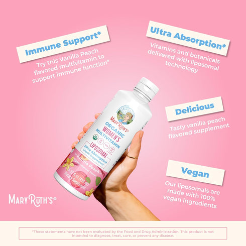 MaryRuth Organics USDA Organic Multivitamin for Women - Sugar Free Liquid Vitamins, Immune Support Supplement,