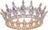 Queen Crown Rhinestone Wedding Crowns, Tiaras for Women, Costume Party Hair Accessories, Birthday Crown