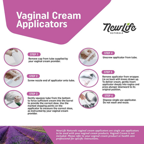 Pack: 30 Pack Disposable Plastic Vaginal Applicator Hygienic Threaded Injector to Fit Preseed Lubricant, Estrace