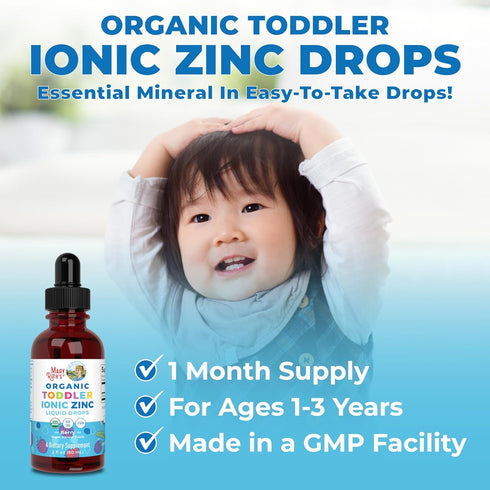 MaryRuth Organics Toddler Liquid Ionic Zinc Sulfate, 2 Fl Oz - Immune Support for Ages 1-3