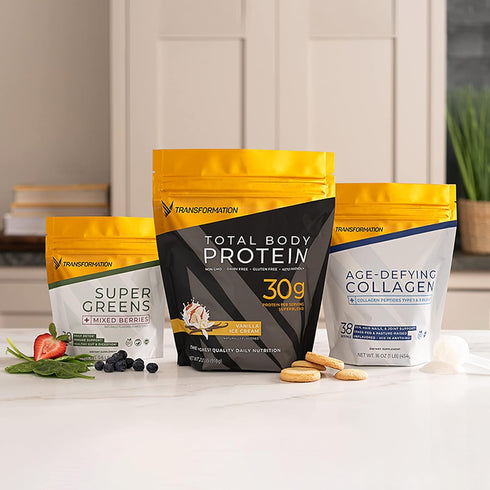 Transformation Protein Super Blend | Egg White, Collagen Peptides, Plant Protein | 10 Pack, 15 Billion CFU Probiotics