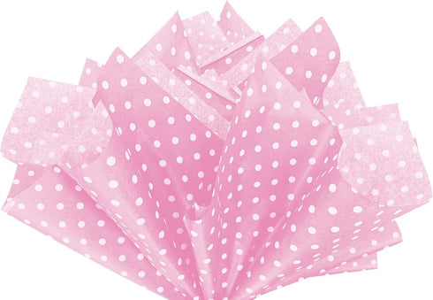 Flexicore Packaging Light Pink Polka Dot Gift Wrap Tissue Paper, 50 Sheets, Size: 15 Inch X 20 Inch