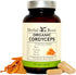 Herbal Roots Organic Cordyceps - Fruiting Body Extract Mushroom Capsules - Immune