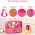 Chenille Letter Patch Clear Makeup Bag, Preppy Nylon with Handle and Zipper, Waterproof Travel Toiletry Bag