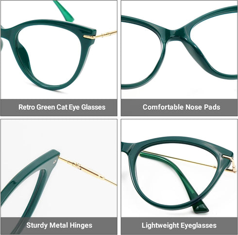 Zeelool Stylish TR90 Cat Eye Blue Light Blocking Glasses - Computer Gaming Eyewear for Women, Pablo OX017894
