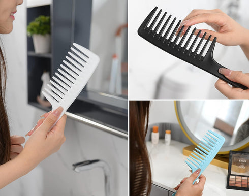 Wide Tooth Comb and Large Hair Detangling Comb, Durable Hair Brush for Best Styling, Suitable for All Hair Types