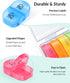 Weekly Pill Organizer 2 Times a Day, ZIKEE AM PM Pill Box with 7 Detachable Cases, BPA-Free