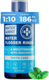 2-in-1 Water Flosser Rinse & Mouthwash, Mint Flavor, Concentrate 1:10, Alcohol Free, Fluoride Free (Pack of 1 - 186