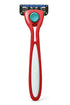 Preserve Shave 5 Blade Refillable Razor, Poppy Red, Made from Recycled Materials