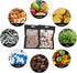 100 Pieces Resealable Mylar Bags with Clear Window, Smell Proof Foil Pouch Zip Bags for Food Storage