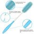 Long Reach Handled Comb and Hair Brush Set for Elderly, Hand-Disabled (Blue) - No Need to Lift Hand