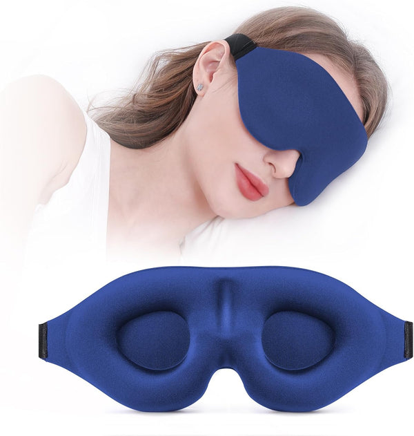 YIVIEW Sleep Mask for Side Sleeper, 3D Pink Sleeping Eye Mask, Soft Breathable Eye Cover for Women Men